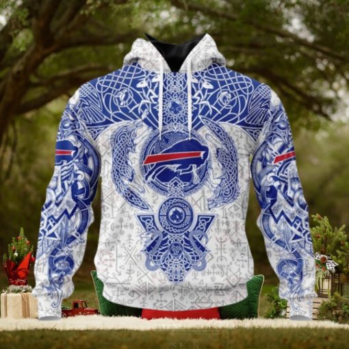 NFL Buffalo Bills Norse Viking Symbols 3D Hoodie