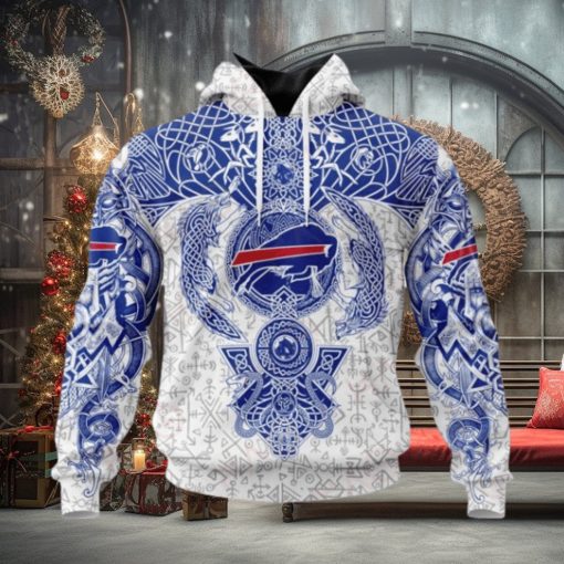 NFL Buffalo Bills Norse Viking Symbols 3D Hoodie