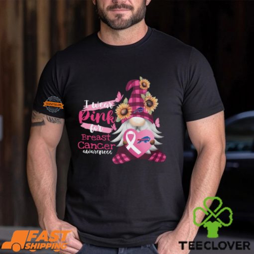 NFL Buffalo Bills Special Gnomes Flower In October I Wear Pink For Breast Cancer Awareness 2D Shirt