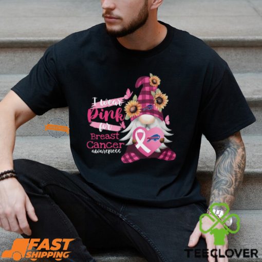NFL Buffalo Bills Special Gnomes Flower In October I Wear Pink For Breast Cancer Awareness 2D Shirt