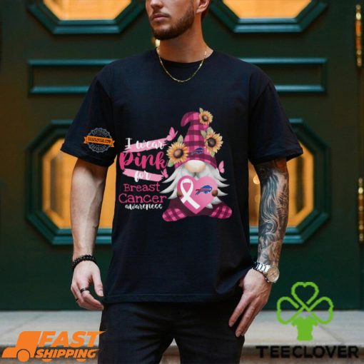 NFL Buffalo Bills Special Gnomes Flower In October I Wear Pink For Breast Cancer Awareness 2D Shirt