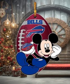 NFL Buffalo Bills Xmas Mickey Ornament