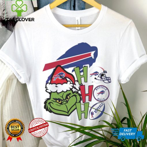 NFL Buffalo Bills football Grinch ho ho ho helmet logo hoodie, sweater, longsleeve, shirt v-neck, t-shirt