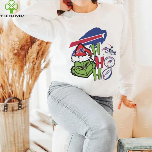 NFL Buffalo Bills football Grinch ho ho ho helmet logo hoodie, sweater, longsleeve, shirt v-neck, t-shirt