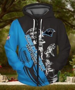 NFL Carolina Panthers Blue Black Zip Up Hoodie