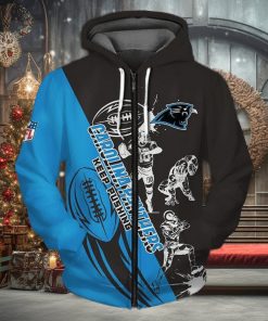 NFL Carolina Panthers Blue Black Zip Up Hoodie