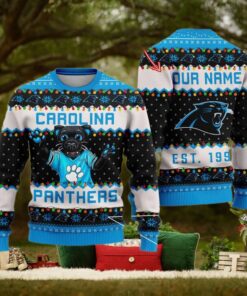 NFL Carolina Panthers Cute Mascot Custom Ugly Christmas Sweater