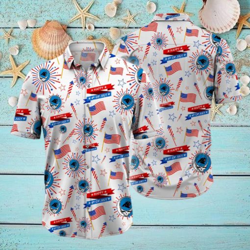 NFL Carolina Panthers Grateful Dead Hawaiian Shirt, Grateful Dead Hawaiian Shirt