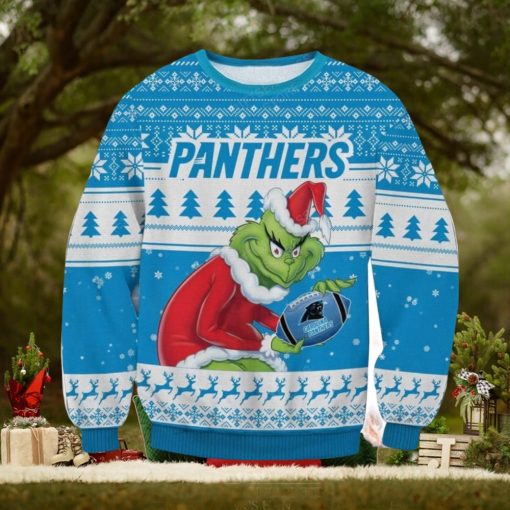 NFL Carolina Panthers Grinch Ugly Christmas Sweater Trending Sweater For 2023 Christmas Holidays