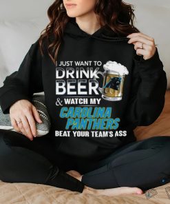 NFL Carolina Panthers I Just Want To Drink Beer And Watch My Carolina Panthers T Shirt