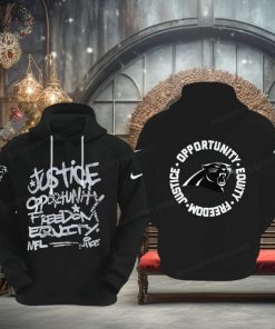 NFL Carolina Panthers Justice Opportunity Equity Freedom Hoodie
