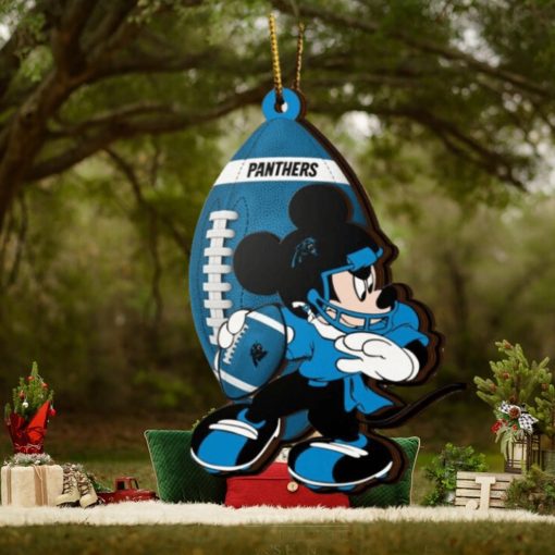 NFL Carolina Panthers Mickey Mouse Christmas Ornament 2023 Christmas Tree Decorations