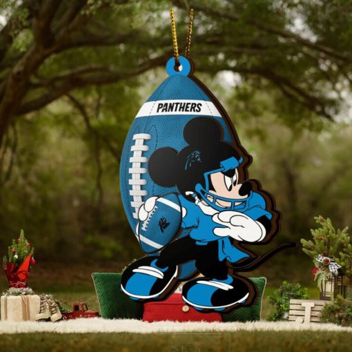 NFL Carolina Panthers Mickey Mouse Christmas Ornament