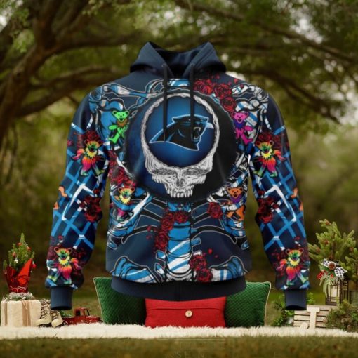 NFL Carolina Panthers Mix Grateful Dead, Personalized Name & Number Specialized Concepts Kits 3D Hoodie