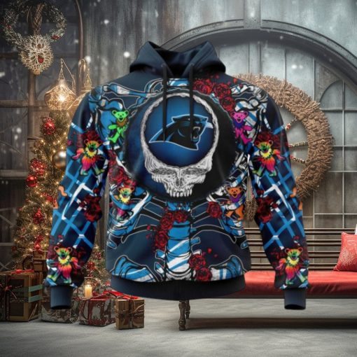 NFL Carolina Panthers Mix Grateful Dead, Personalized Name & Number Specialized Concepts Kits 3D Hoodie