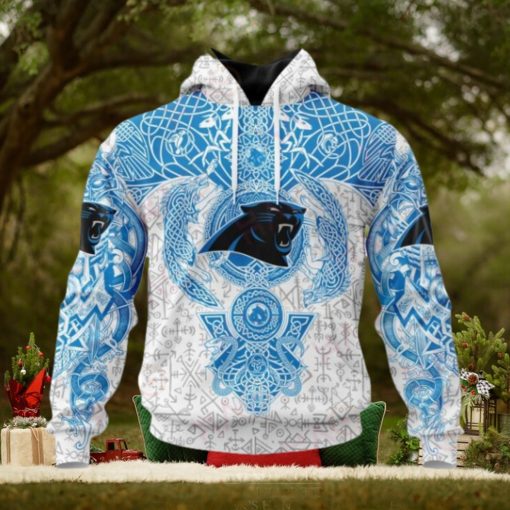 NFL Carolina Panthers Norse Viking Symbols 3D Hoodie