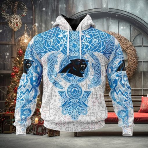 NFL Carolina Panthers Norse Viking Symbols 3D Hoodie