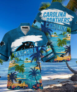 NFL Carolina Panthers Palm Tree Hot Summer Hawaiian Shirt Gifts Sport Fans