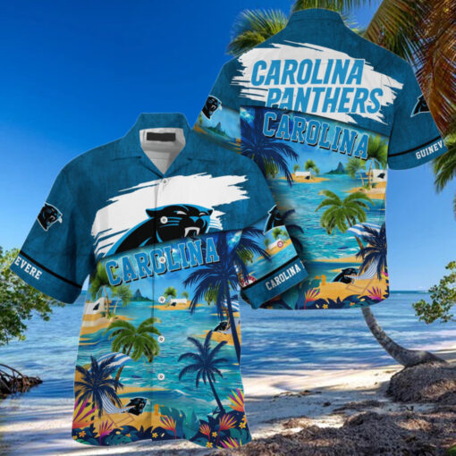 NFL Carolina Panthers Palm Tree Hot Summer Hawaiian Shirt Gifts Sport Fans