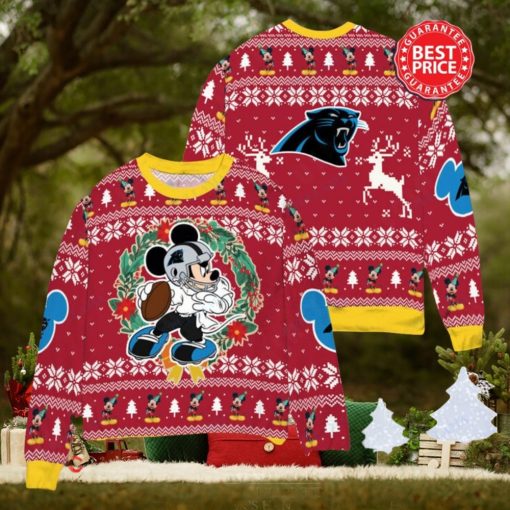 NFL Carolina Panthers x Mickey Mouse Christ Ugly Sweater