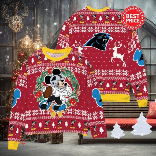NFL Carolina Panthers x Mickey Mouse Christ Ugly Sweater