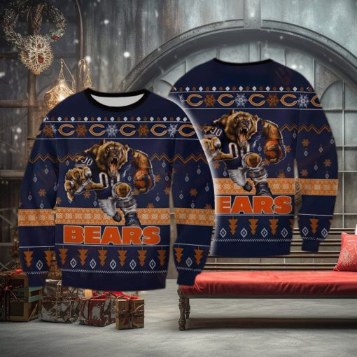 NFL Chicago Bears Christmas All Over Print Needle Ugly Sweater For Winter