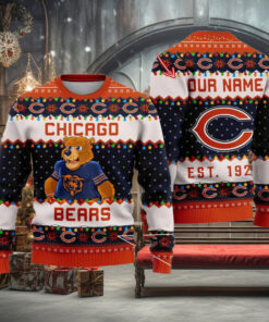 NFL Chicago Bears Cute Mascot Custom Ugly Christmas Sweater