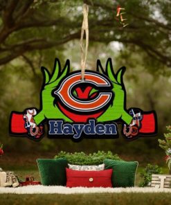 NFL Chicago Bears Grinch Christmas Ornament Personalized Your Name 2023 Christmas Tree Decorations