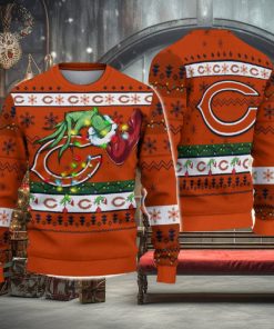 NFL Chicago Bears Grinch Christmas Ugly Sweater Funny Gift For Men And Women Fans
