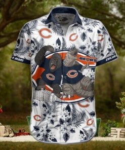 NFL Chicago Bears Hawaiian Shirt Short Kingkong Godzilla