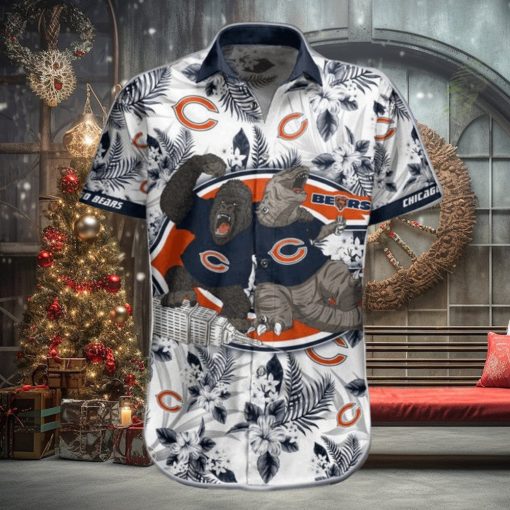 NFL Chicago Bears Hawaiian Shirt Short Kingkong Godzilla