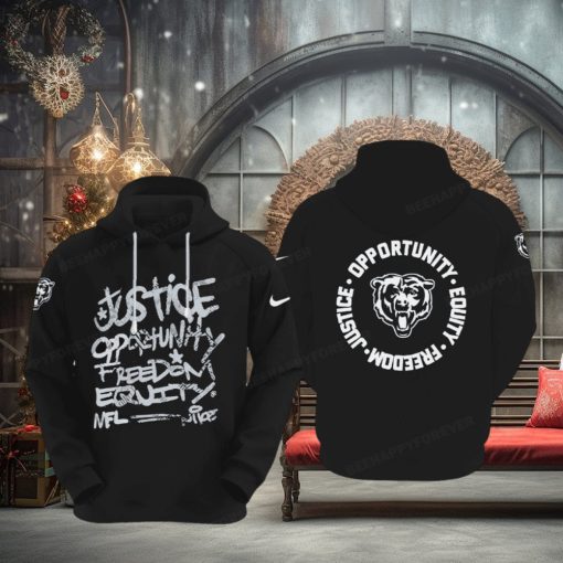 NFL Chicago Bears Justice Opportunity Equity Freedom Hoodie