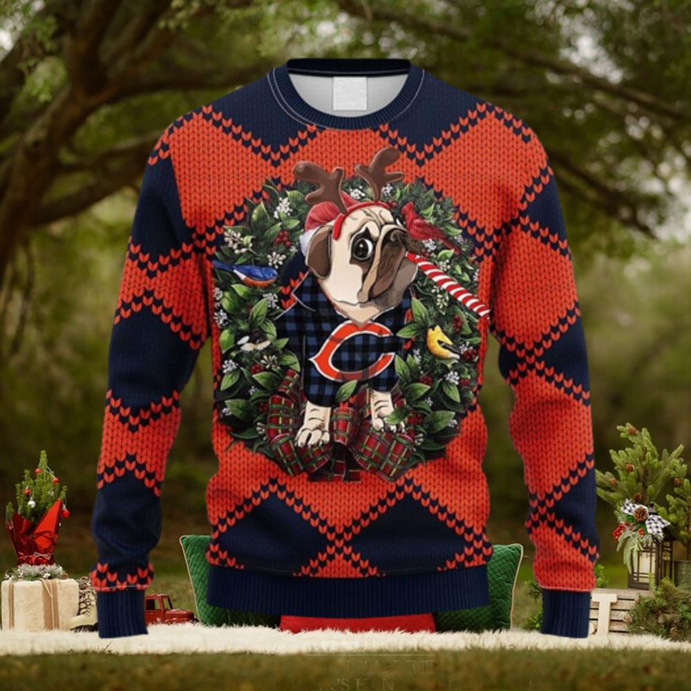 NFL Chicago Bears Pub Dog Christmas Ugly 3D Sweater For Men And Women Gift Ugly Christmas NFL Chicago Bears Pub Dog Christmas Ugly 3D Sweater For Men And Women Gift Ugly Christmas