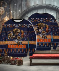 NFL Chicago Bears Star Knitted Xmas Sweater For Men Women - Limotees