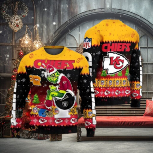 NFL Chiefs & Grinch Collab Ultimate Ugly Christmas Sweater