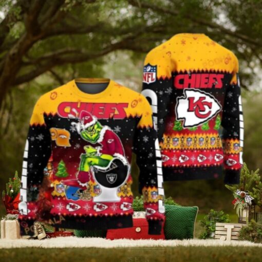 NFL Chiefs & Grinch Collab Ultimate Ugly Christmas Sweater