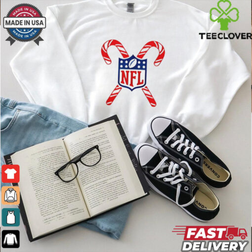 NFL Christmas Day candy cane logo shirt