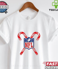 NFL Christmas Day candy cane logo shirt