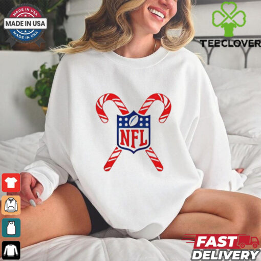NFL Christmas Day candy cane logo shirt