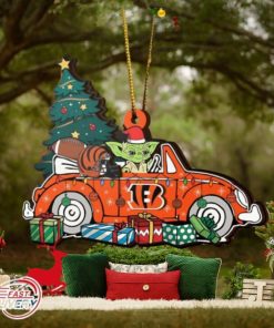 NFL Cincinnati Bengals And Baby Yoda Christmas Ornament 2023 Christmas Tree Decorations