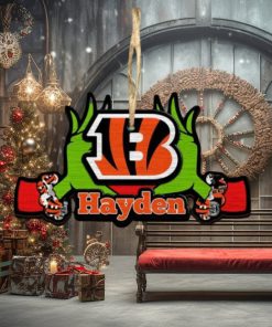 NFL Cincinnati Bengals Grinch Christmas Ornament Personalized Your Name 2023 Christmas Tree Decorations