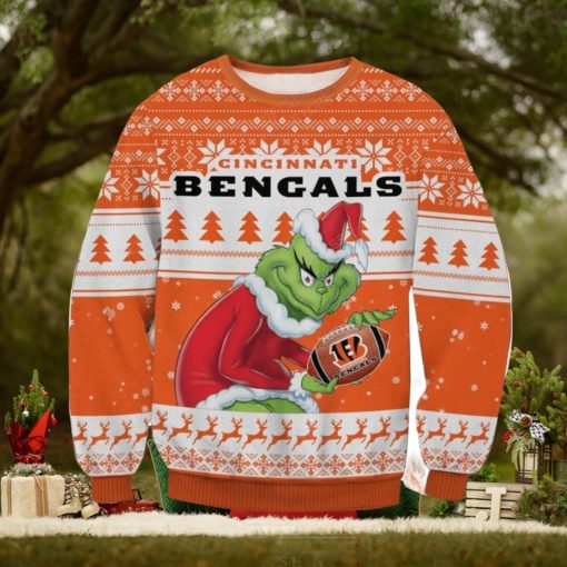 NFL Cincinnati Bengals Grinch Ugly Christmas Sweater Trending Sweater For 2023 Christmas Holidays