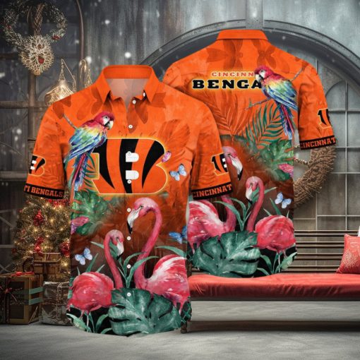 NFL Cincinnati Bengals Hawaii Shirt Flamingo And Flower Aloha Shirt