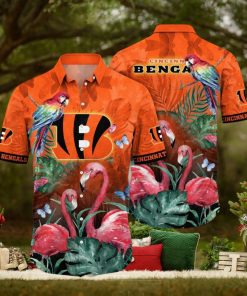 NFL Cincinnati Bengals Hawaii Shirt Flamingo And Flower Aloha Shirt