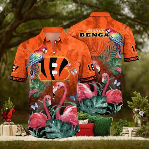 NFL Cincinnati Bengals Hawaii Shirt Flamingo And Flower Aloha Shirt