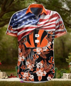 NFL Cincinnati Bengals Hawaiian Shirt Short Flag