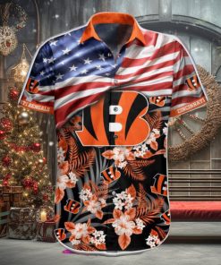 NFL Cincinnati Bengals Hawaiian Shirt Short Flag