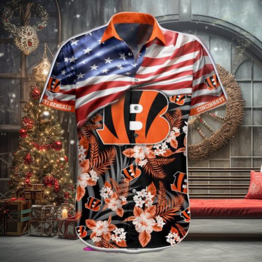 NFL Cincinnati Bengals Hawaiian Shirt Short Flag