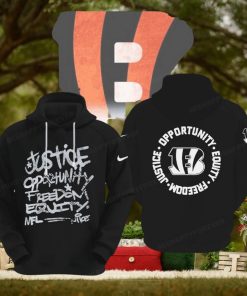 NFL Cincinnati Bengals Justice Opportunity Equity Freedom Hoodie