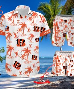 NFL Cincinnati Bengals Louis Vuitton Logo Pattern Hawaiian Shirt & Shorts